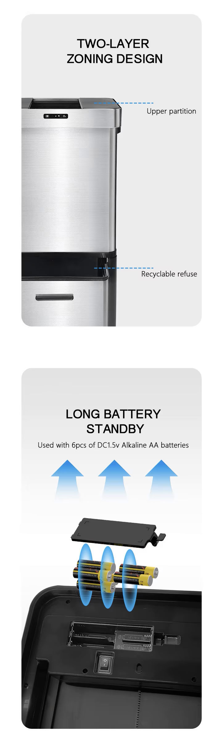 smart sensor trash bin-HN-ZK