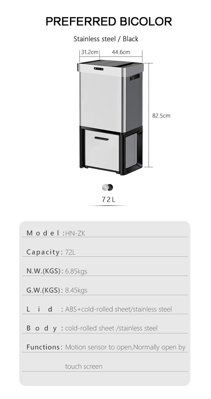 smart sensor trash bin-HN-ZK