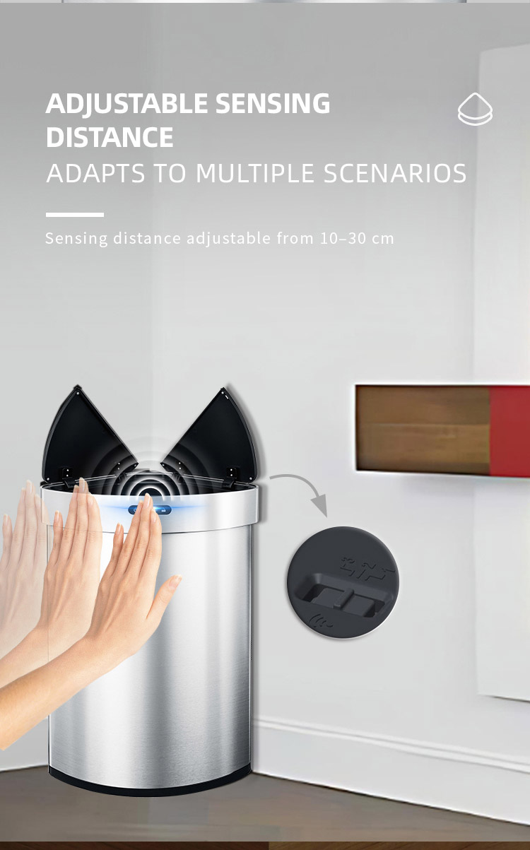 white sensor trash can-HN-ZW