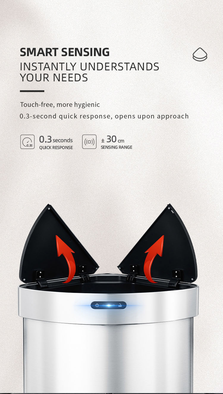 no touch garbage cans-HN-ZW