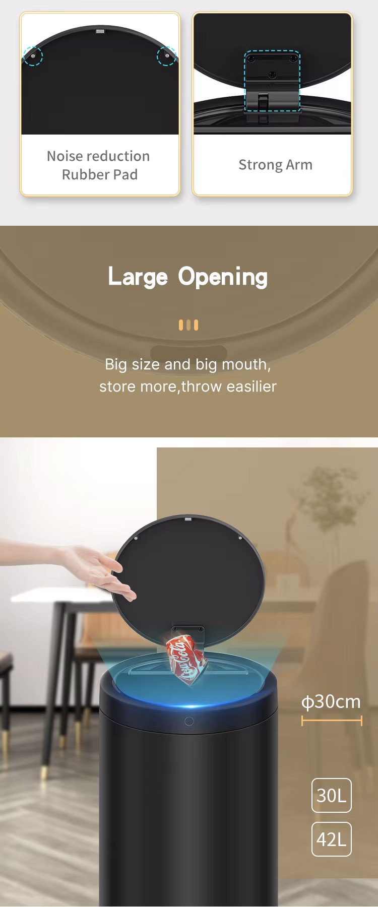 garbage sensor bin-HN-ZR