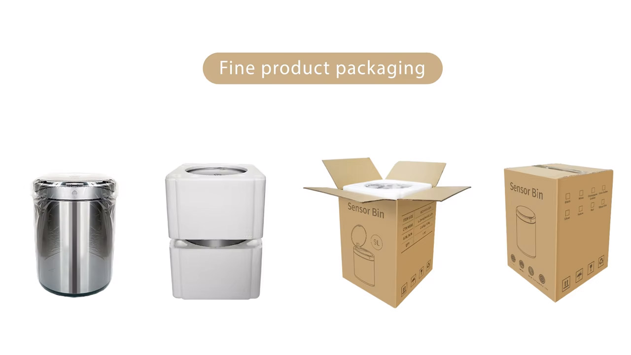 white touchless trash can-HN-ZY