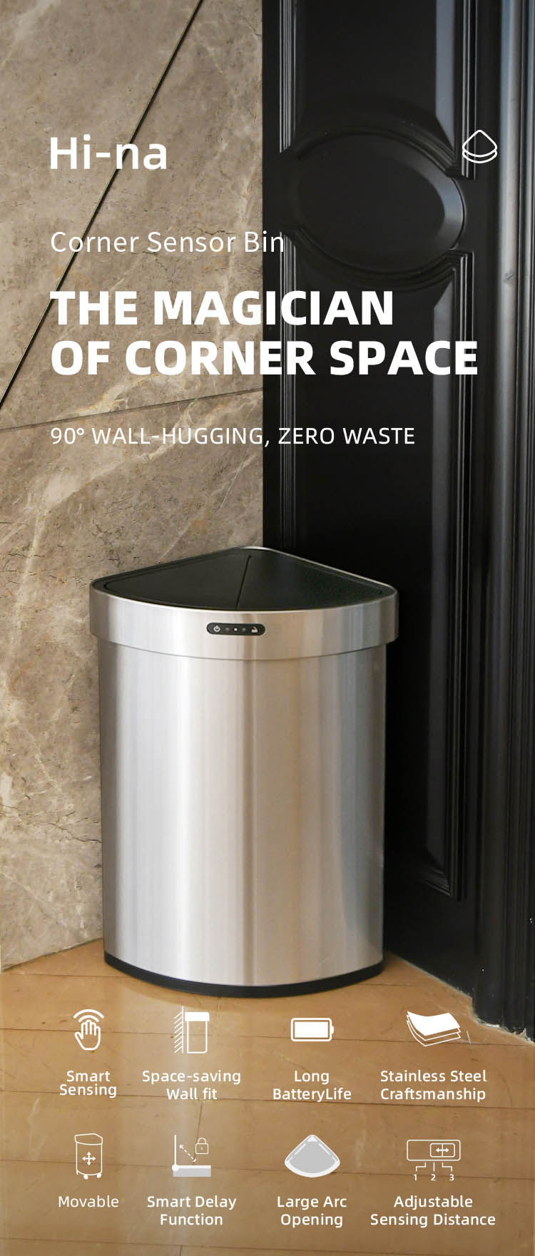 no touch garbage cans-HN-ZW