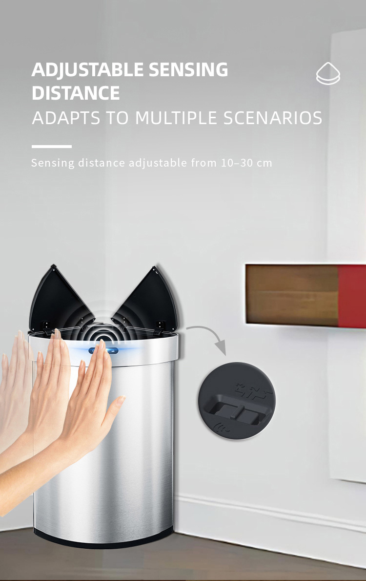 white sensor trash can-HN-ZW